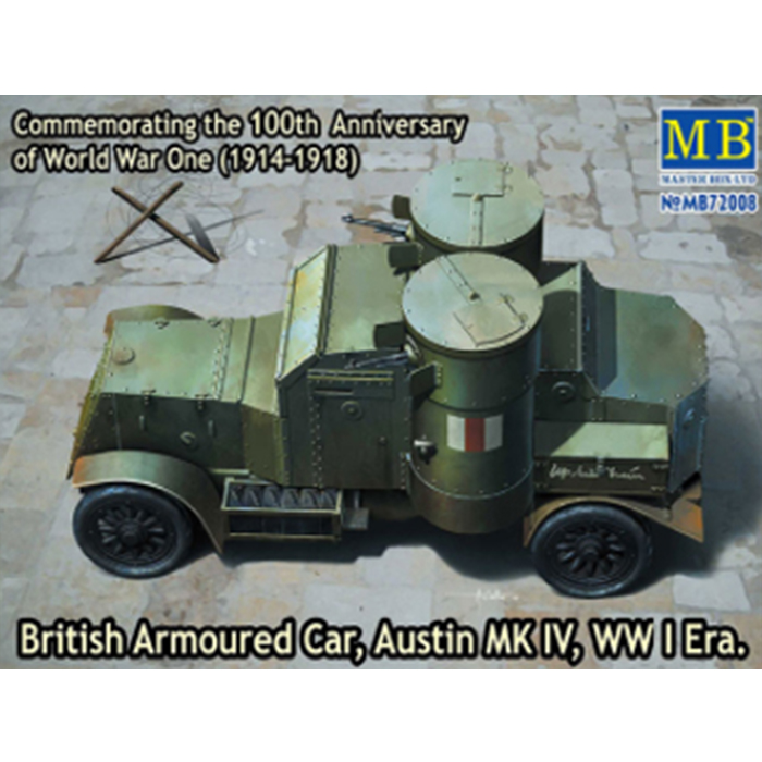 Masterbox 1/72 Maket British Armoured Car, Austin, MK IV, WW I Era